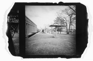 Black and white photograph, multiple frames