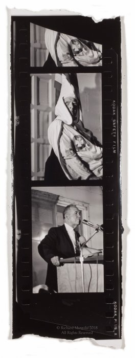 Black and white photograph, multiple frames