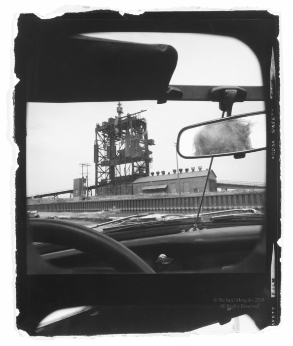 Black and white photo: B & O Coal Loader, Lorain