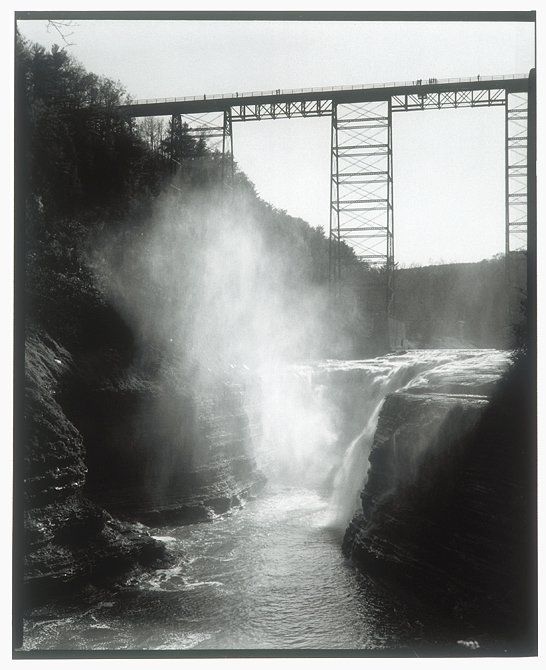 Portage Viaduct, Letchworth, New York Bridges, Richard Margolis Silver Gelatin Photograph