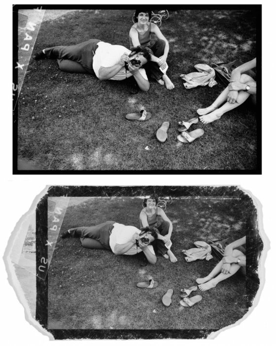 Black and white photo: Photographing Allen Photographing