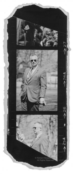 Black and white photograph, multiple frames